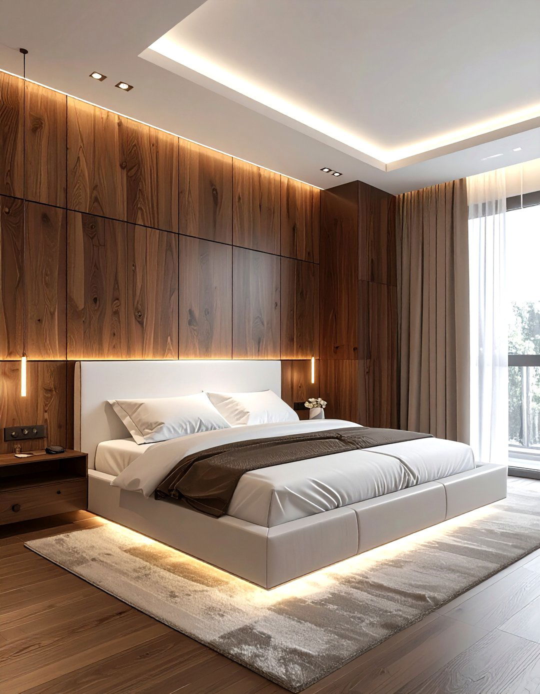 Contemporary brown and white bedroom - 30 brown and white bedroom ideas