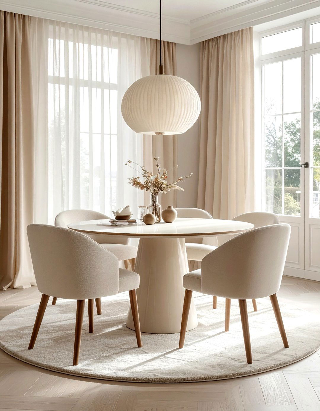 Contemporary cream dining room - 30 cream dining room design ideas