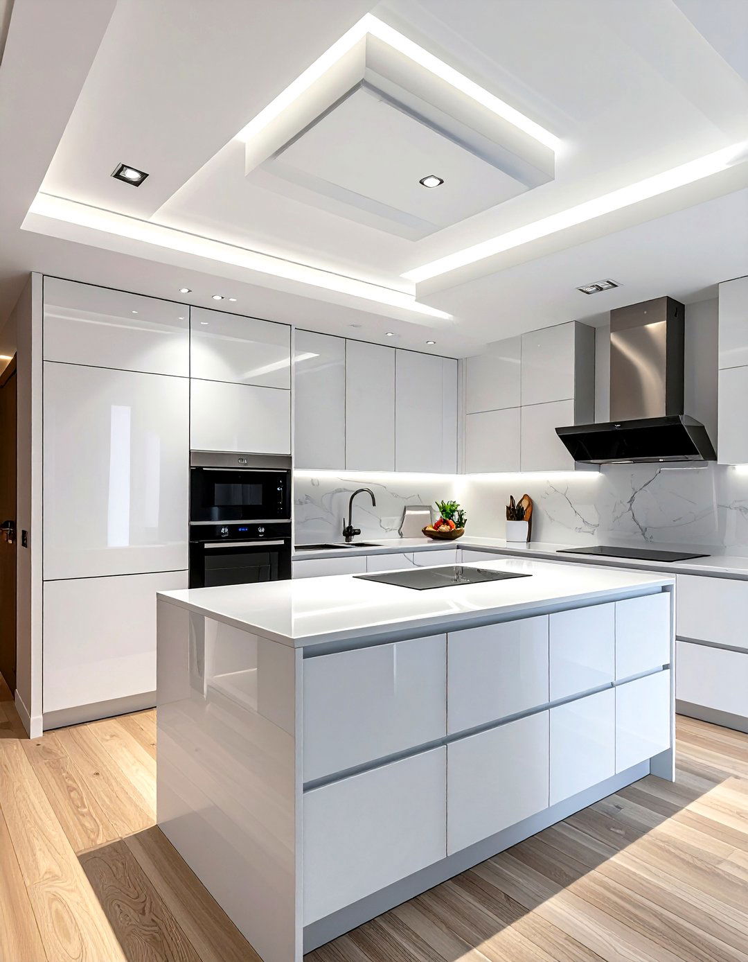 Contemporary crown molding - 30 kitchen crown molding ideas