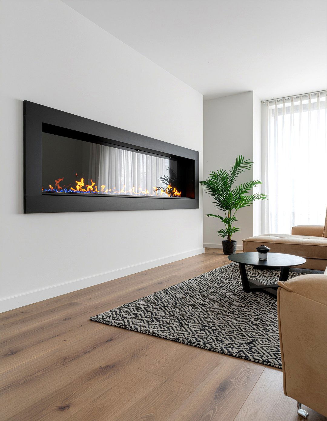 Contemporary fireplace - 30 new build living room ideas