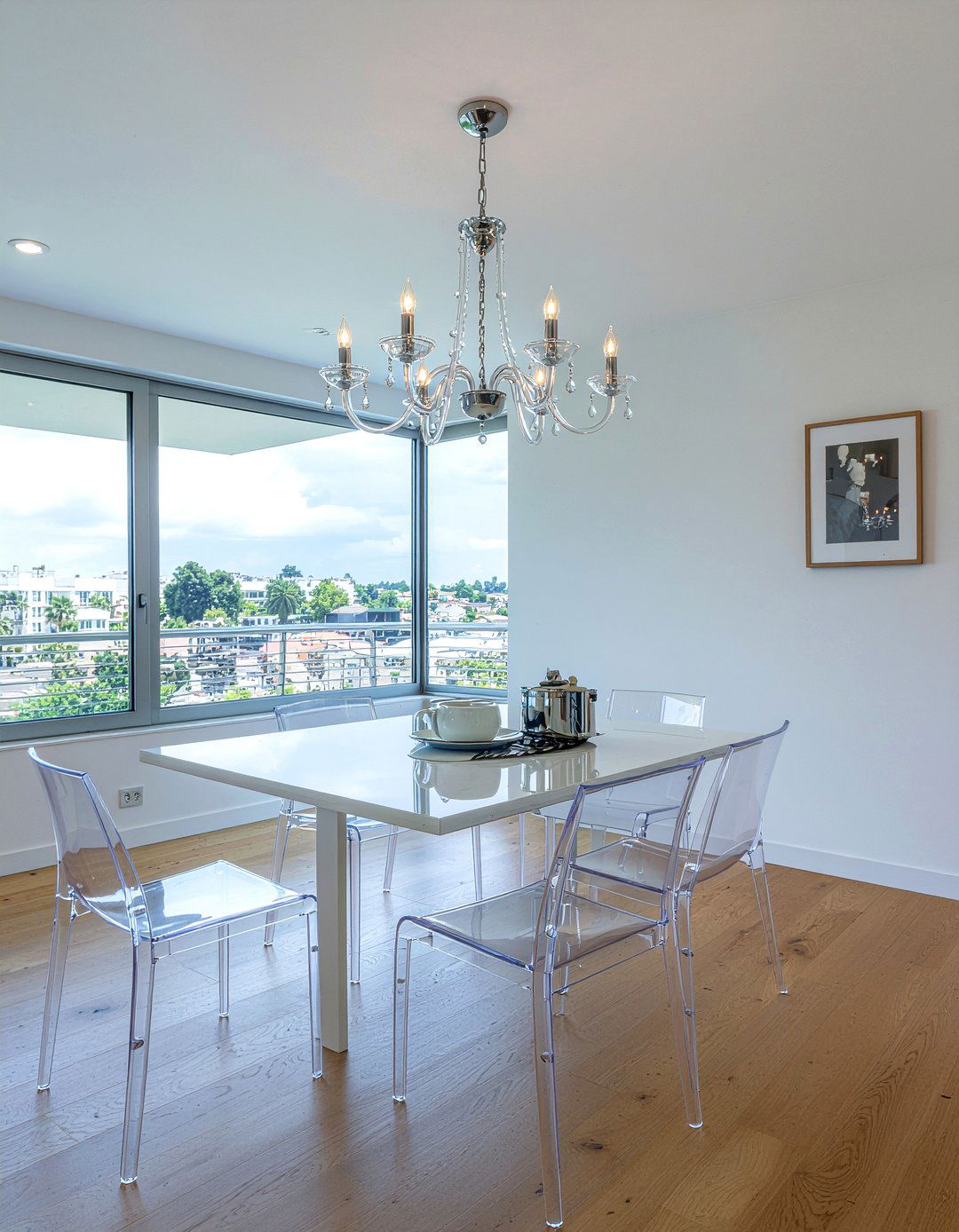 Contemporary glass candle chandelier - 30 candle chandelier dining room ideas