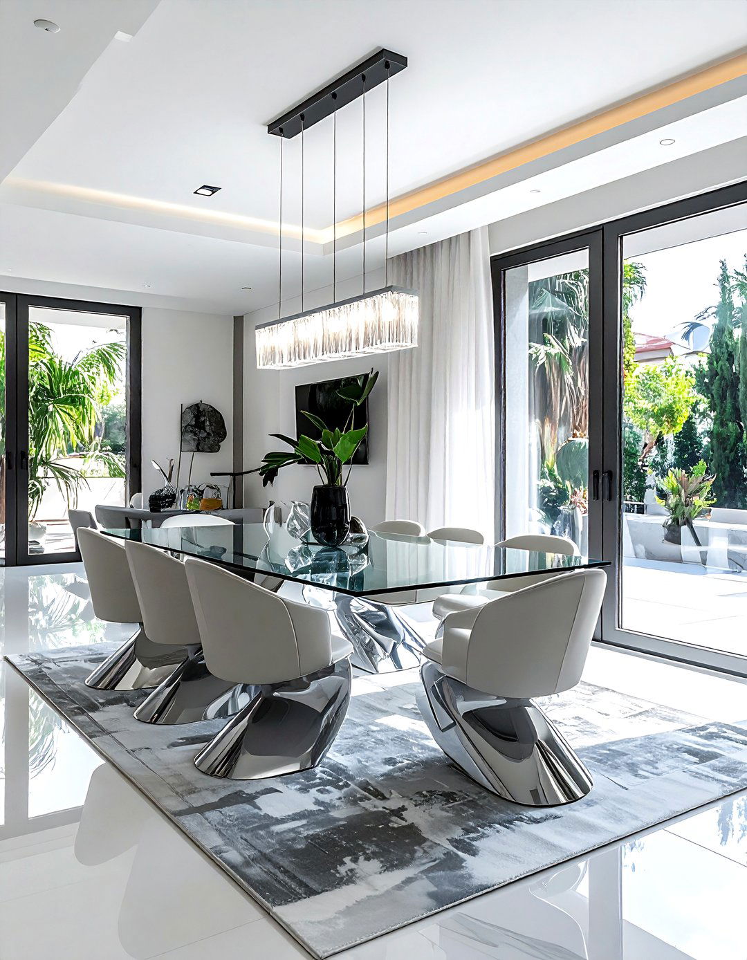 Contemporary glass table room - 30 dining room decorating tips