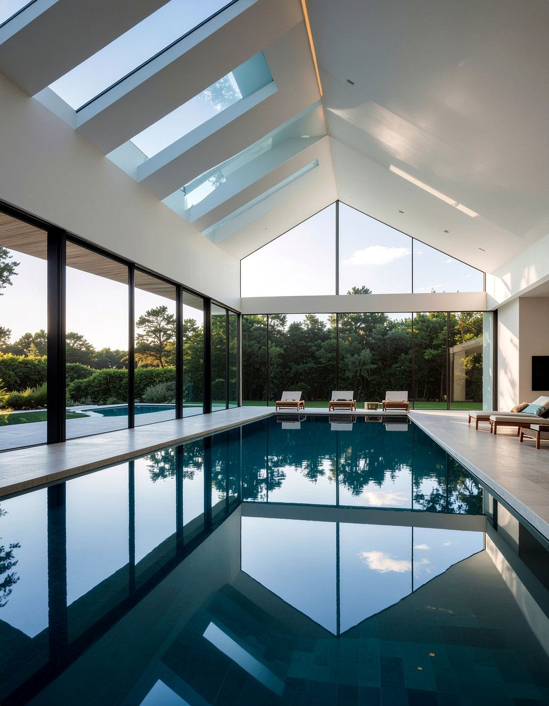 Contemporary glass walls - 30 living room cathedral ceiling ideas