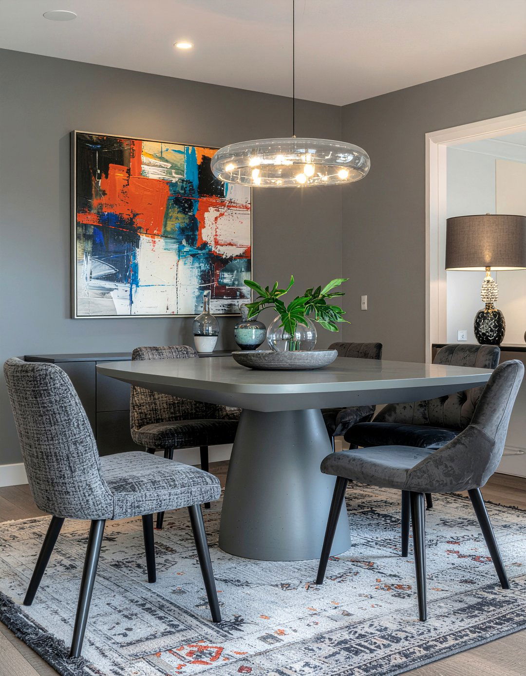 Contemporary gray dining room - 30 gray dining room ideas