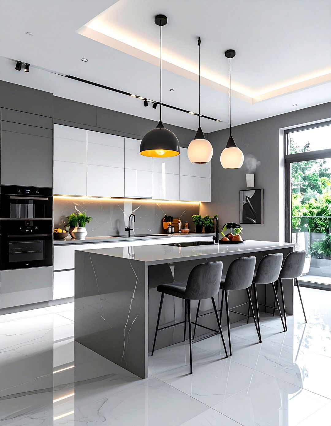 Contemporary gray white kitchen - 30 gray and white kitchen ideas