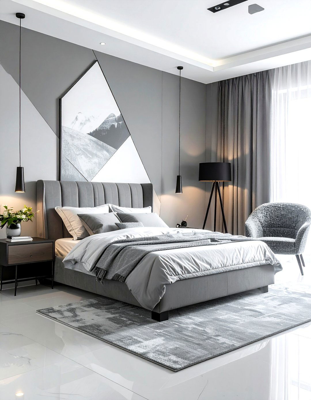 Contemporary grey bedroom - 30 grey bedroom design ideas