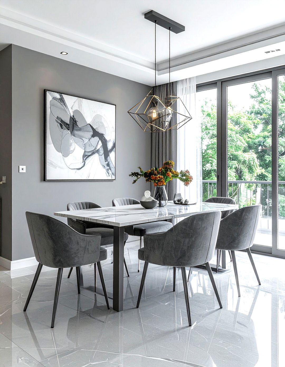 Contemporary grey dining room - 30 grey dining room ideas