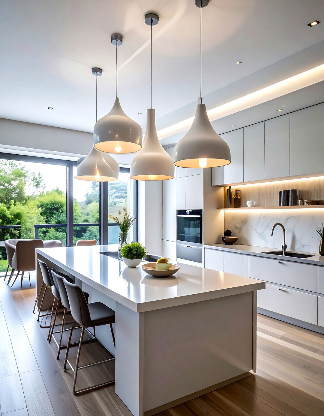 Contemporary kitchen lighting - 30 cluster pendant kitchen ideas
