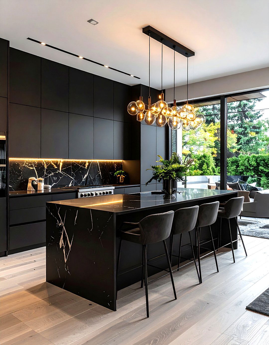 Contemporary kitchen living room - 30 kitchen living room combo ideas