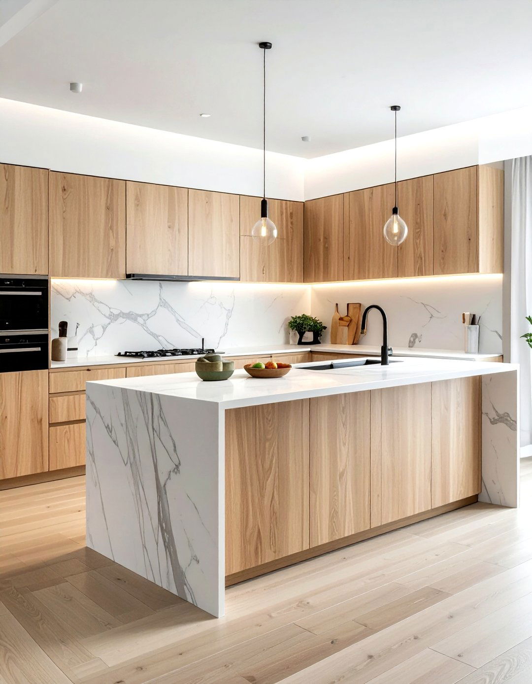 Contemporary minimalist kitchen layout - 30 spec home kitchen ideas