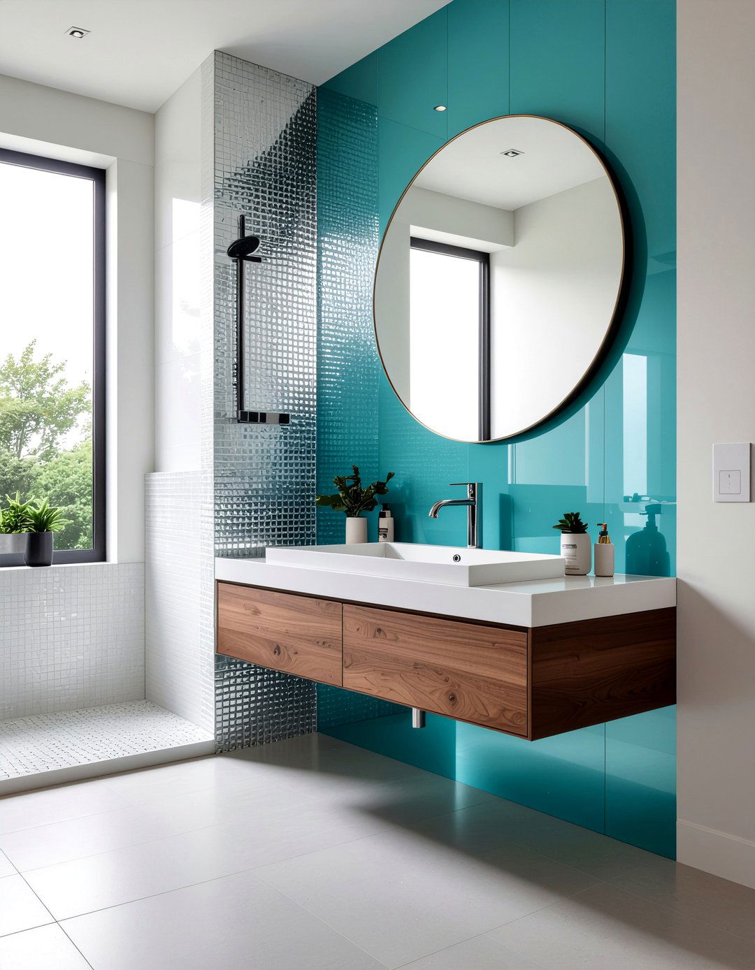 Contemporary mirror TV - 30 bathroom mirror TV ideas