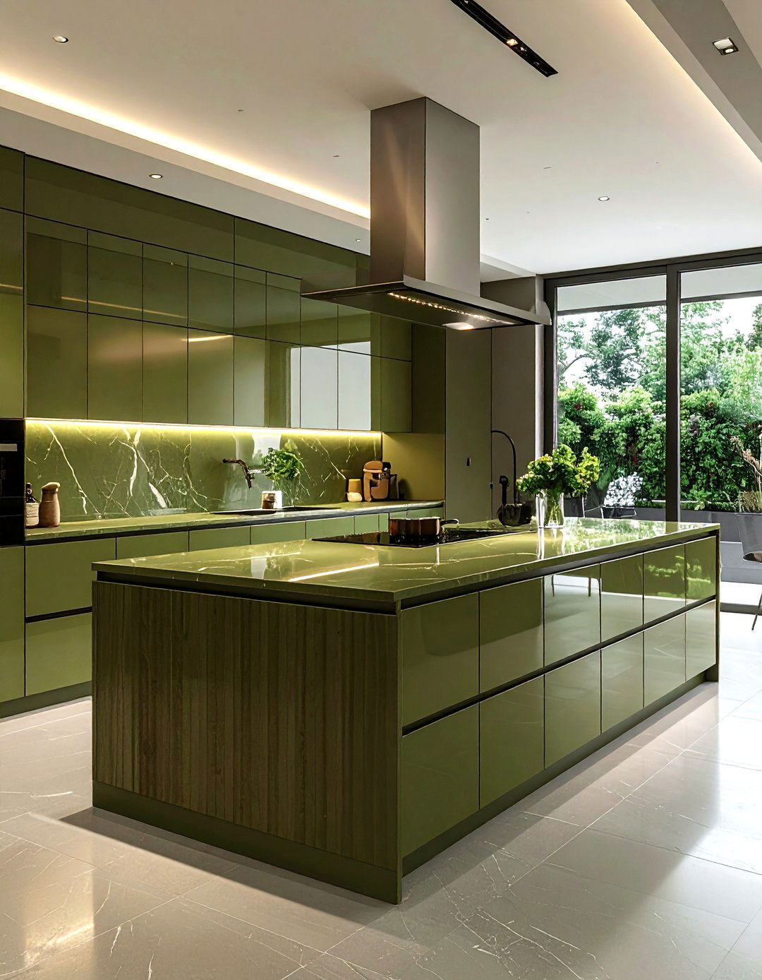 Contemporary olive green kitchen - 30 olive green kitchen ideas