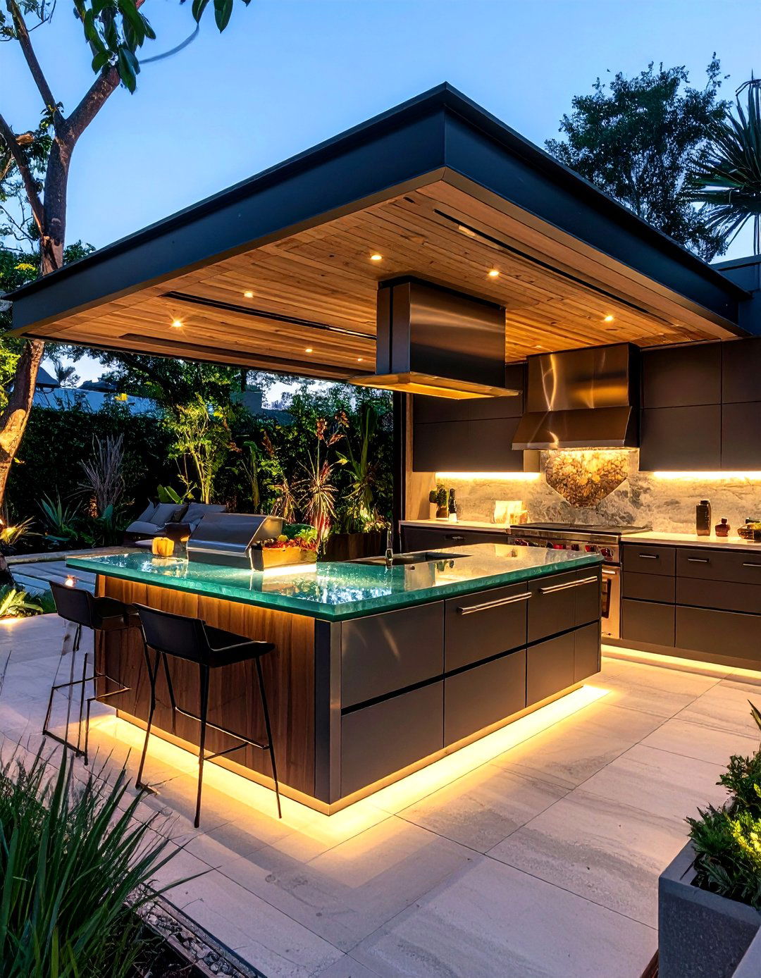 Contemporary outdoor kitchen - 30 summer kitchen ideas