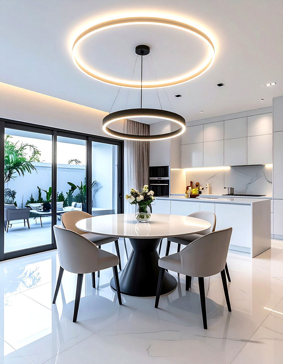 Contemporary ring chandelier - 30 kitchen lighting design