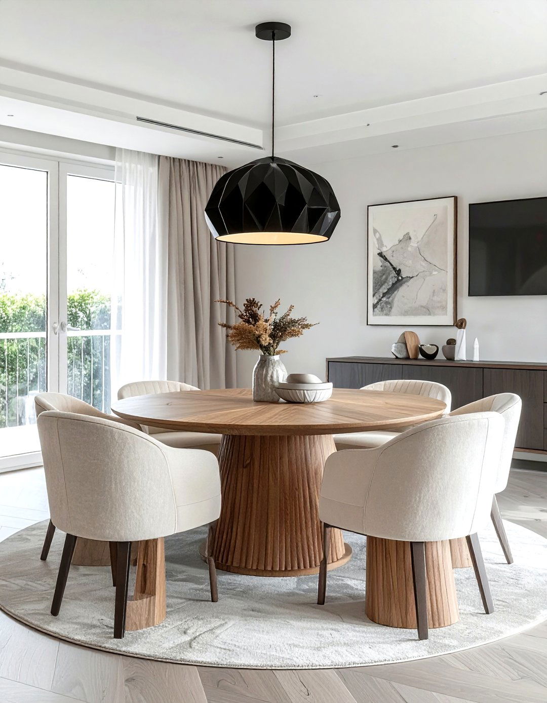 Contemporary round dining room - 30 round dining room ideas