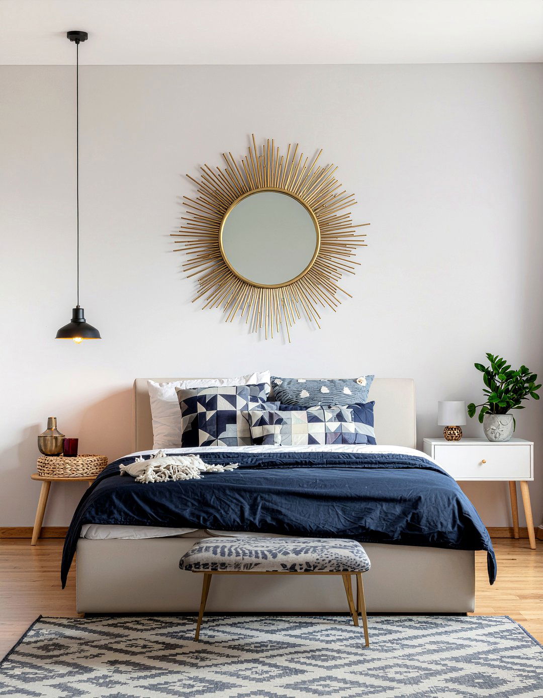 Contemporary sunburst mirror - 30 bedroom sunburst mirrors