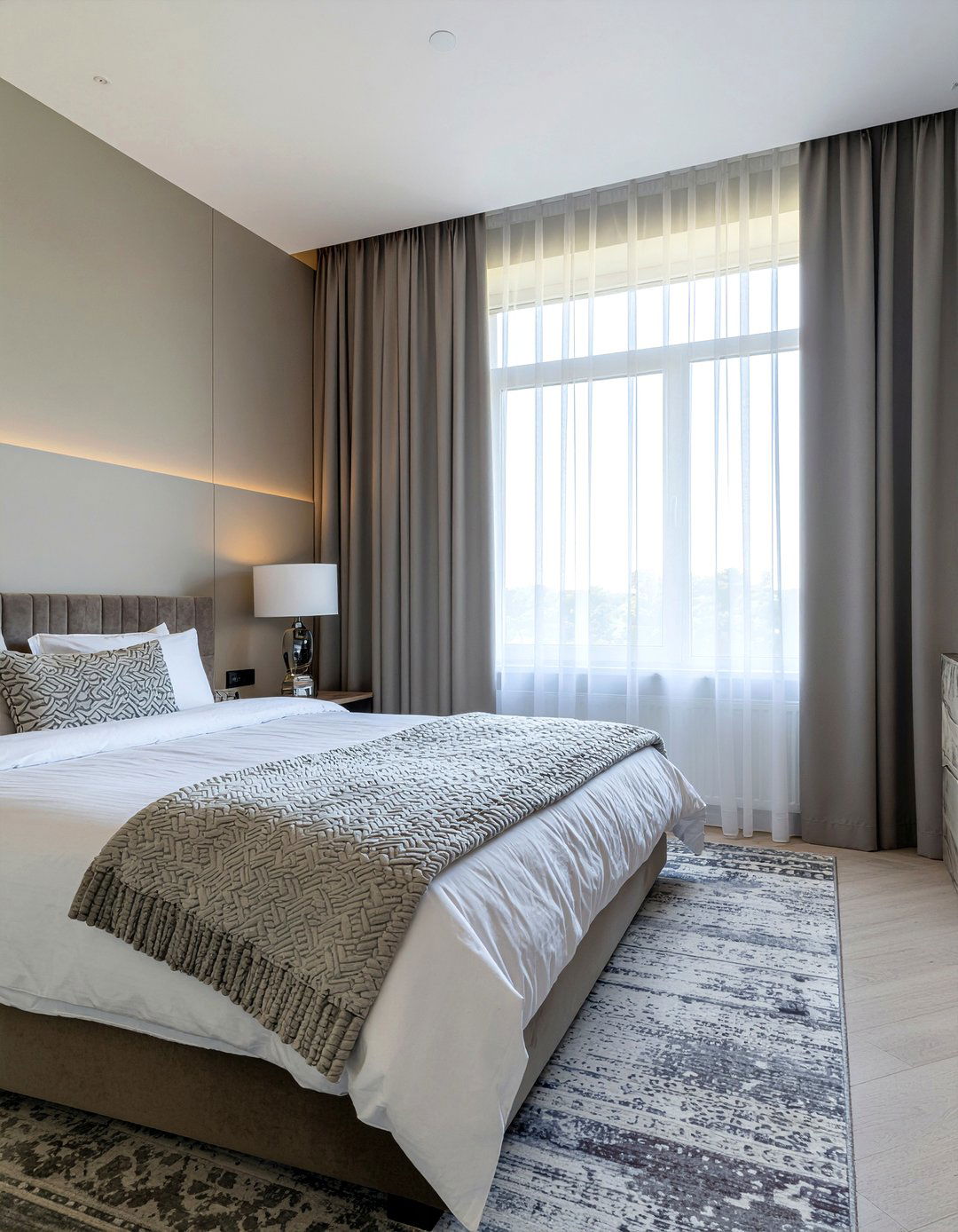 Contemporary taupe master suite - 30 taupe bedroom ideas