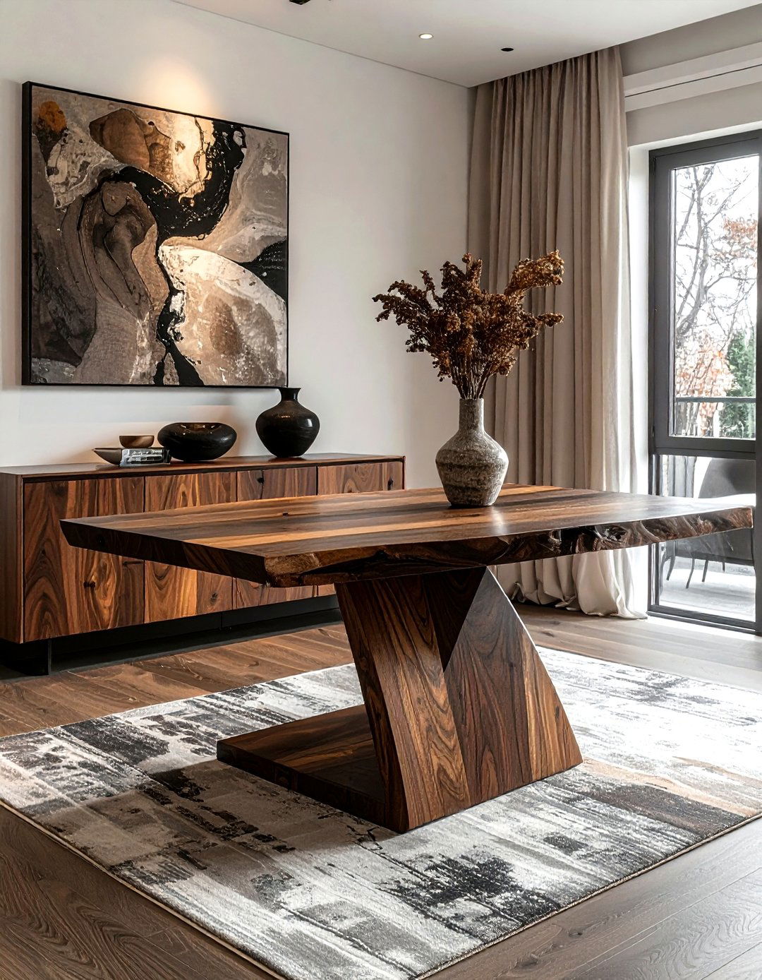 Contemporary walnut dining table - 30 walnut dining table ideas