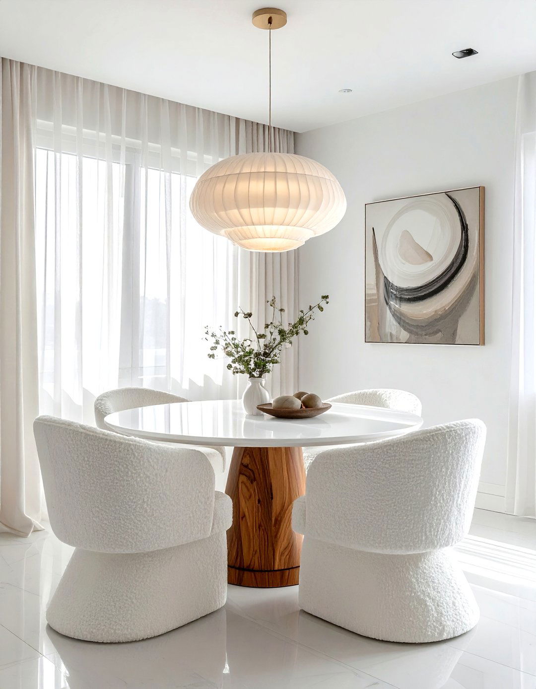 Contemporary white dining room - 30 bright white dining room ideas