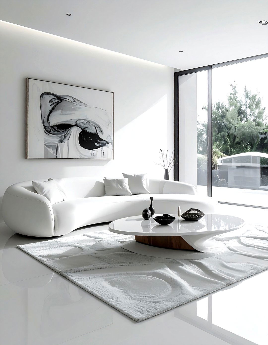 Contemporary white living room - 30 white and white living room ideas