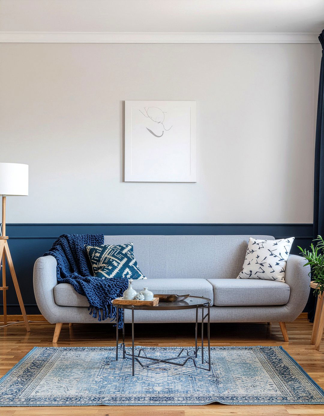 Contrast color wall - 30 senior friendly living room ideas