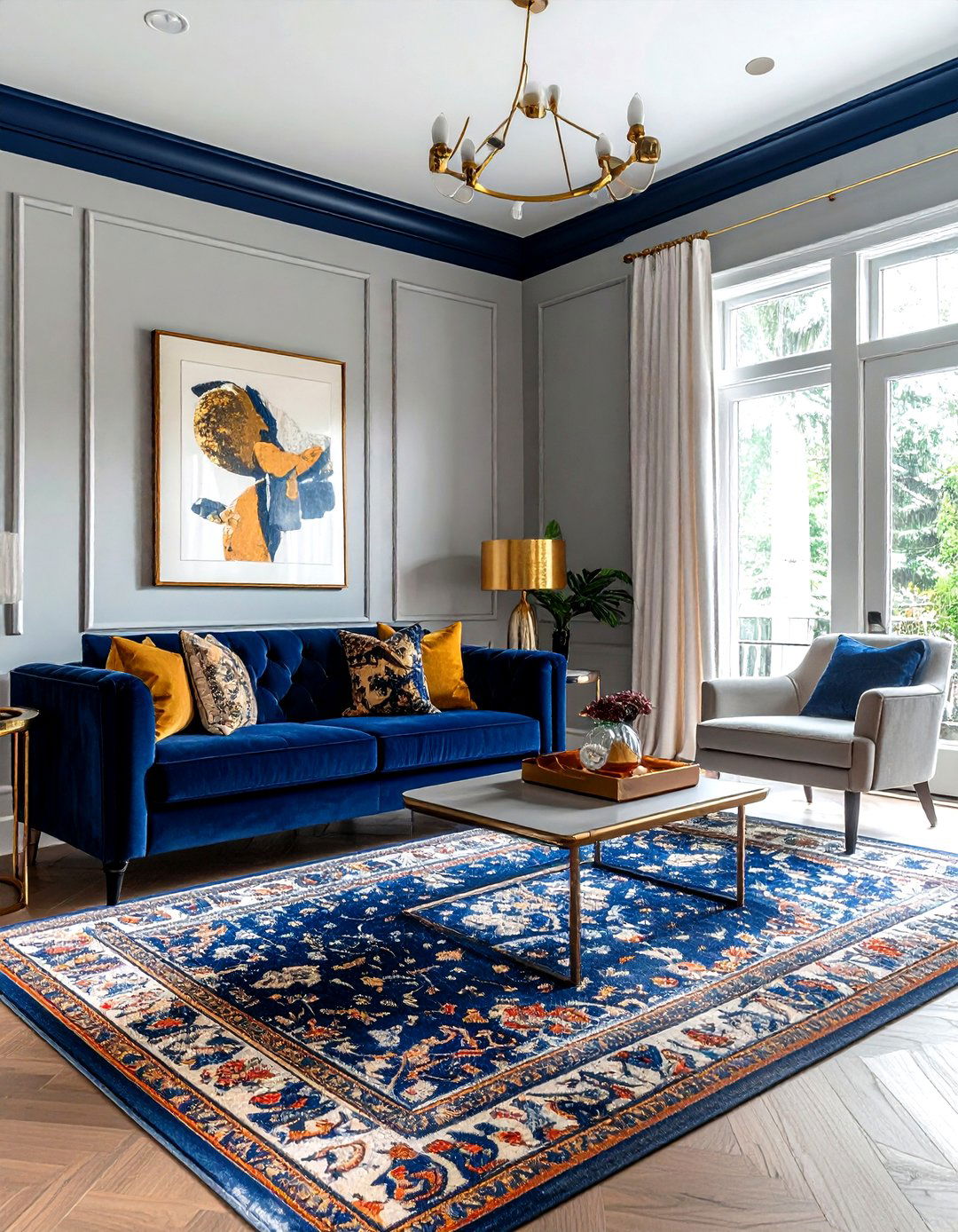 Contrasting Color Molding - 30 crown molding ideas