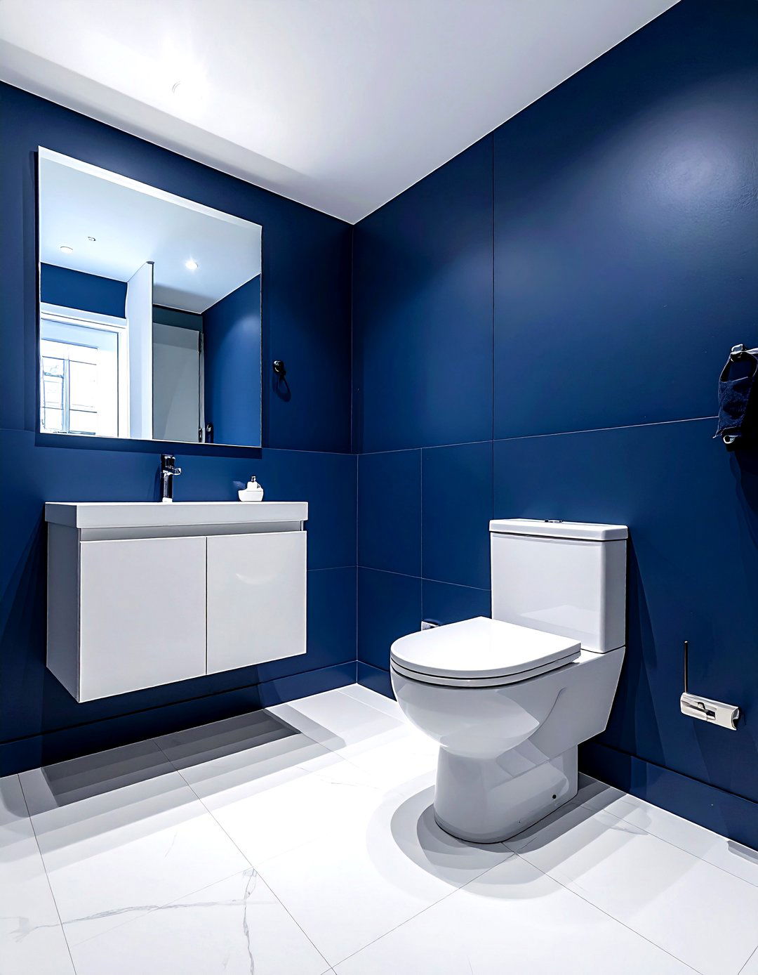 Contrasting colors for bathroom safety - 30 senior friendly bathroom ideas
