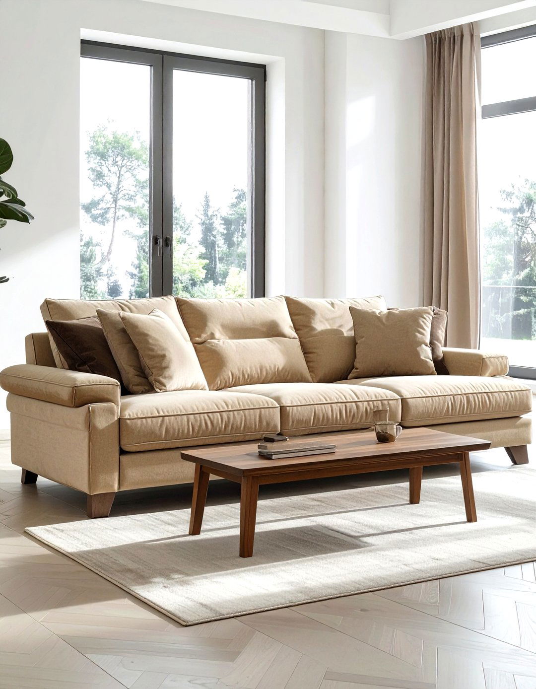 Convertible sofa bed - 30 living room futon ideas