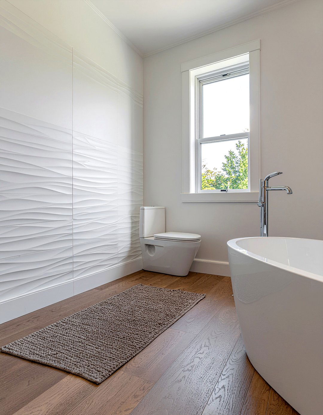 Convex Fluted Tile Texture - 30 fluted tile bathroom ideas