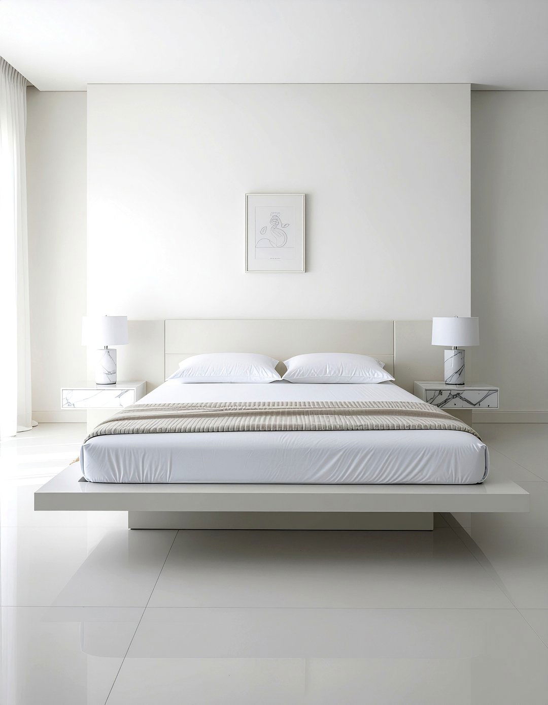 Cool White Bedroom Minimalist - 30 cool toned bedroom ideas