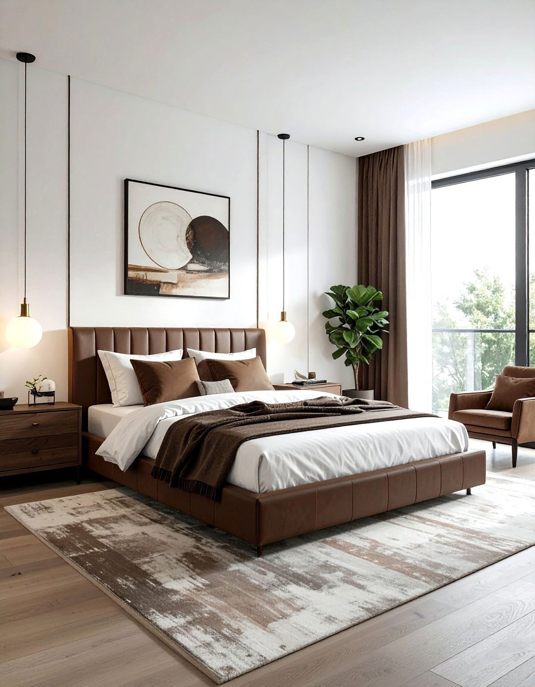 Cool brown and white bedroom - 30 brown and white bedroom ideas