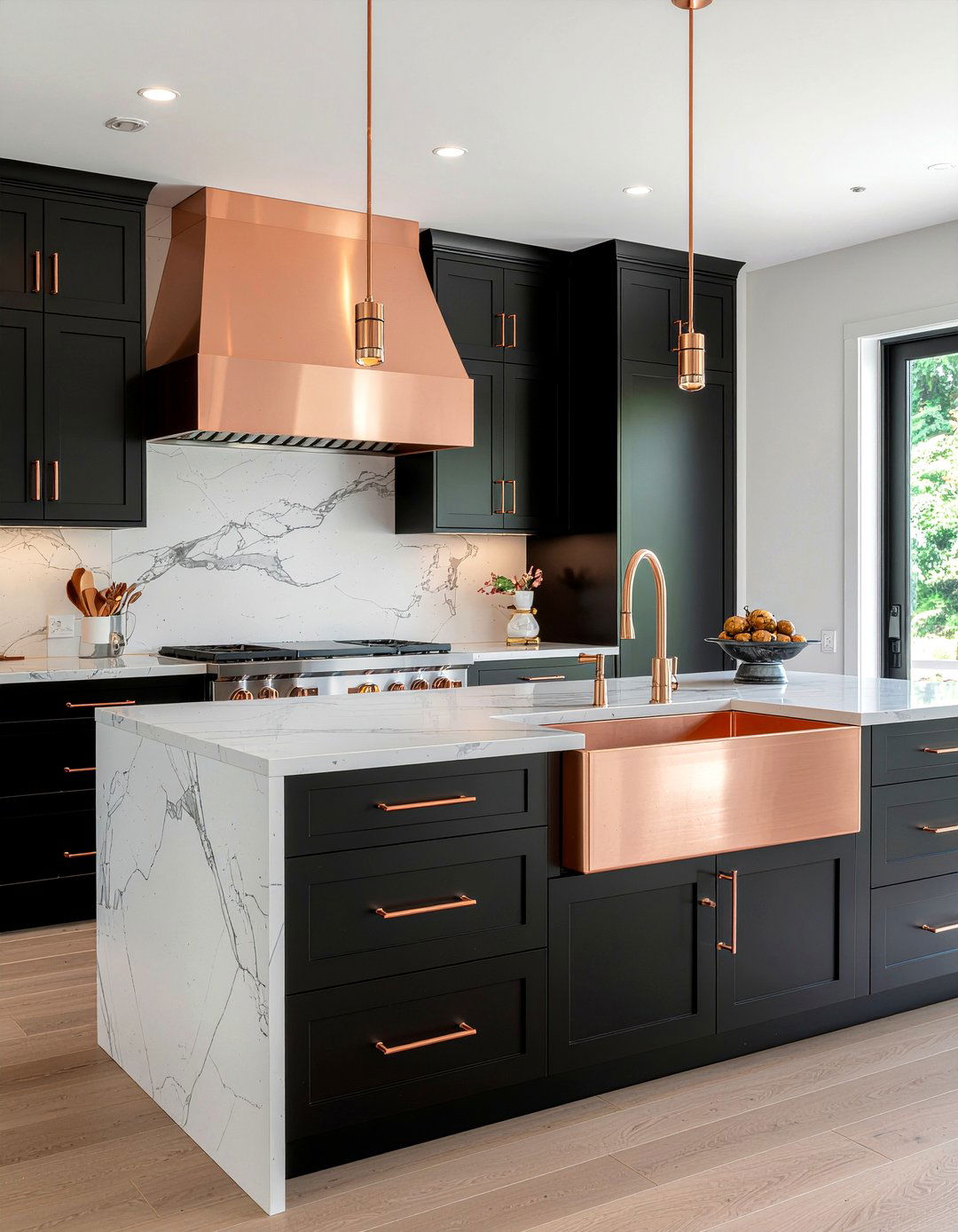 Copper Accent Kitchen - 30 moody kitchen ideas
