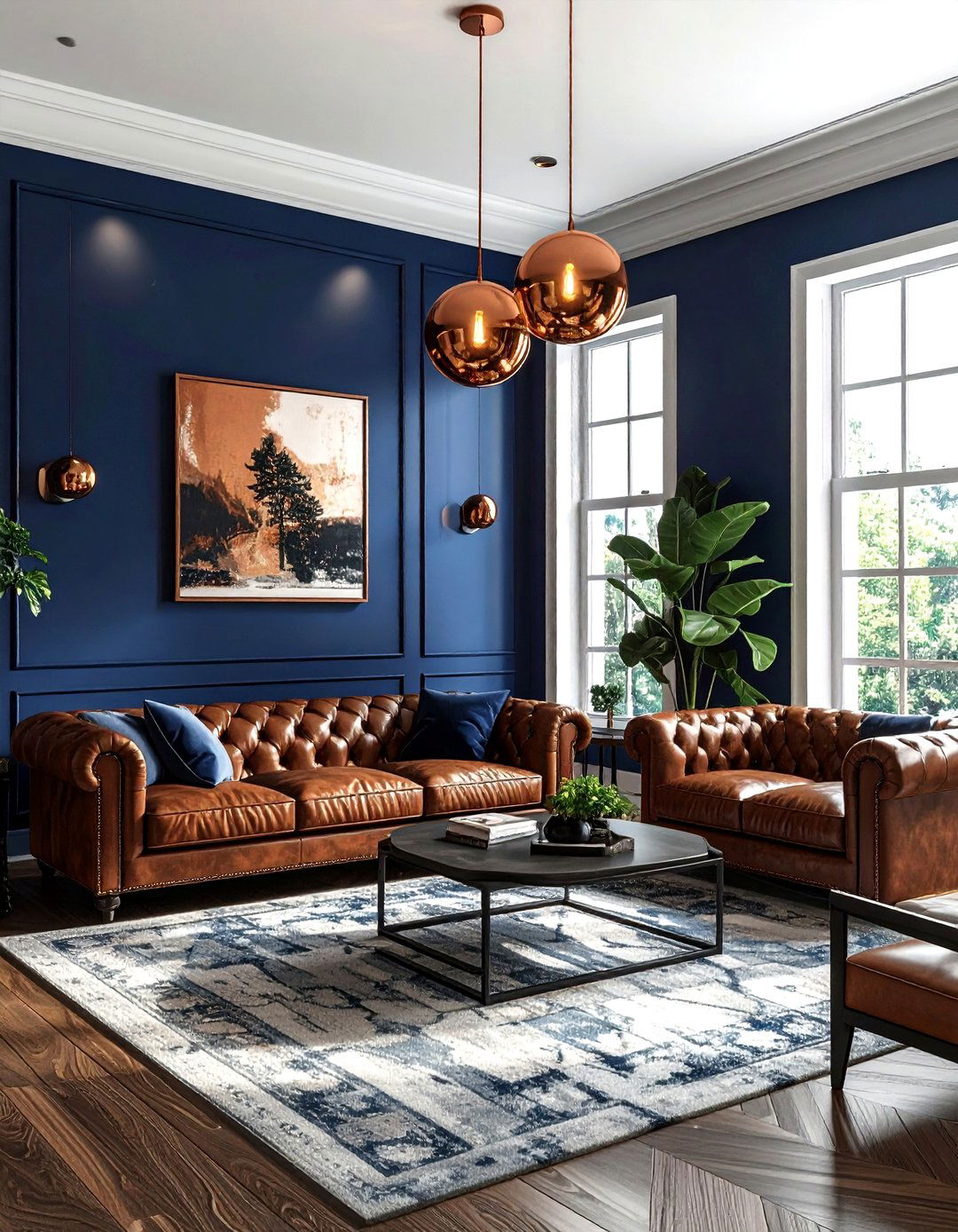 Copper Accent Living Room - 30 living room accent color ideas