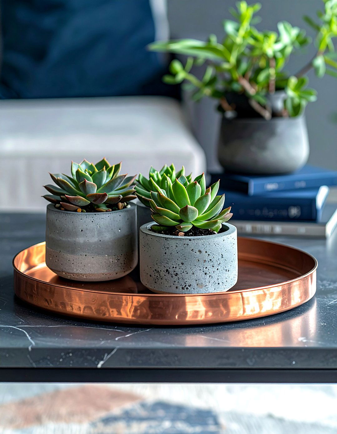 Copper Accent Tray - 30 coffee table tray ideas