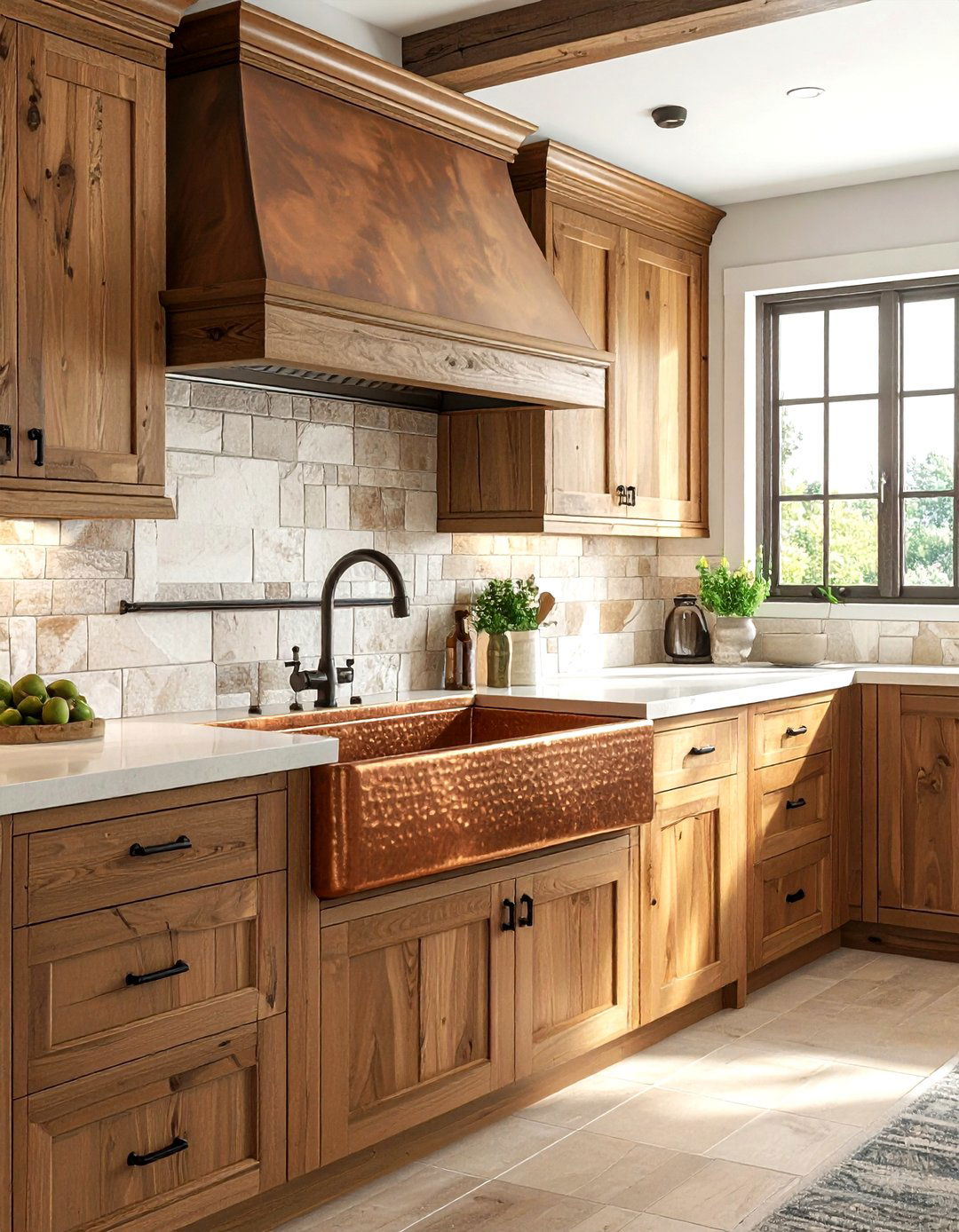 Copper Apron Front Sink - 30 double bowl sink kitchen ideas