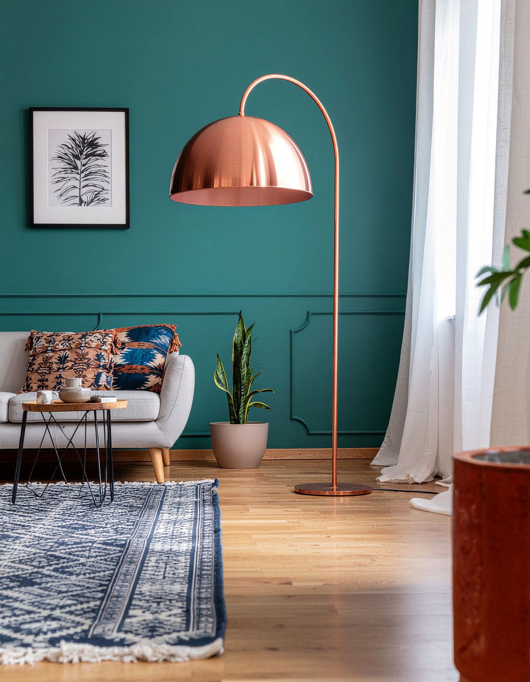 Copper Arc Lamp - 30 living room arc lamps