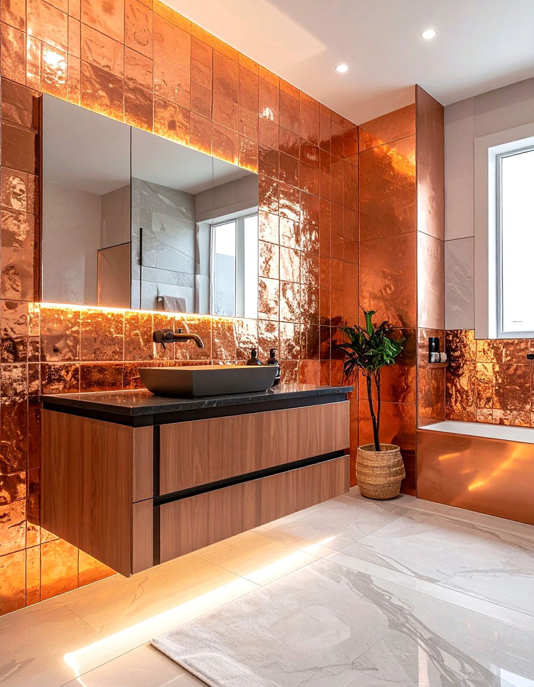 Copper Bathroom Tile - 30 copper bathroom ideas