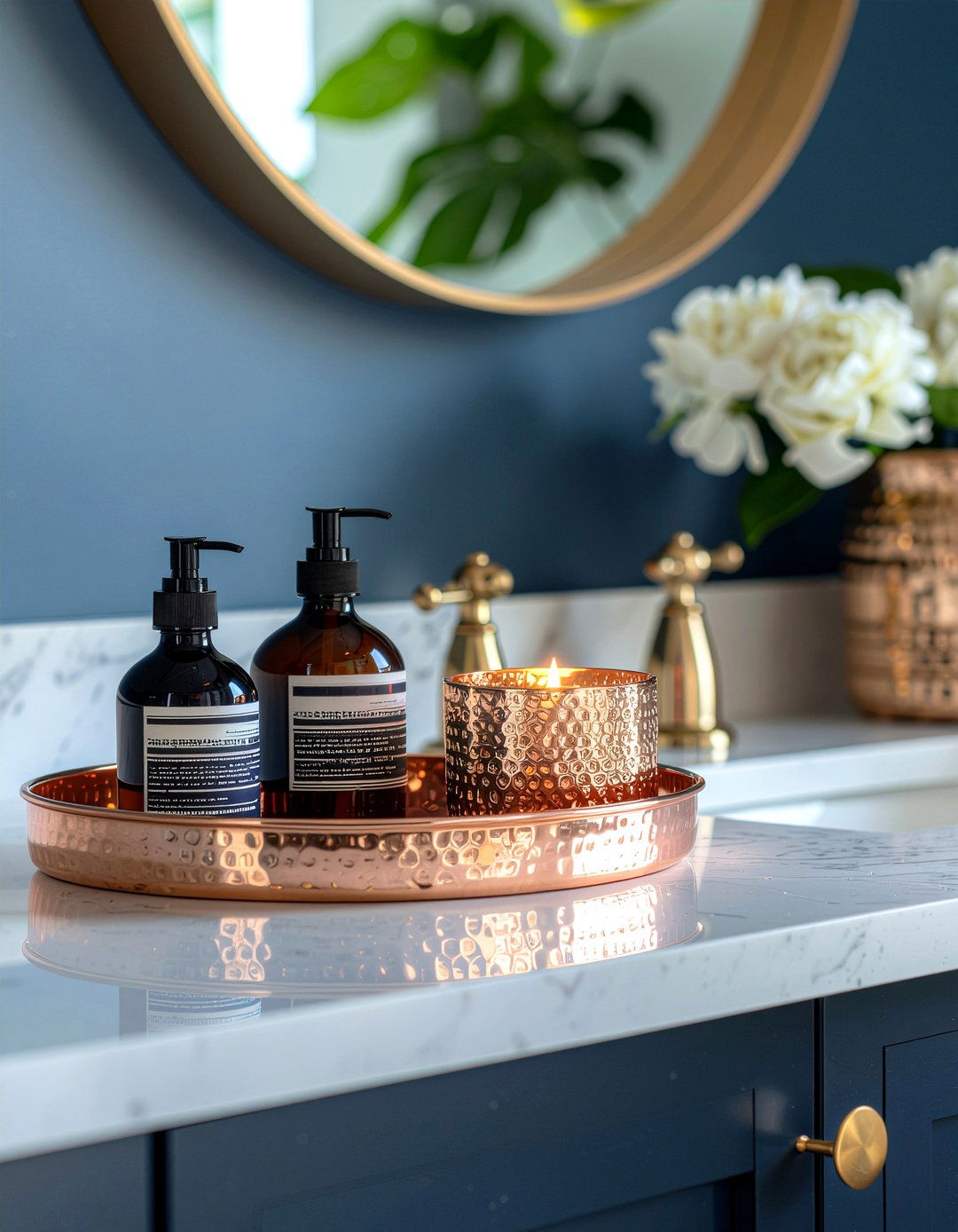 Copper Bathroom Tray - 30 bathroom tray ideas
