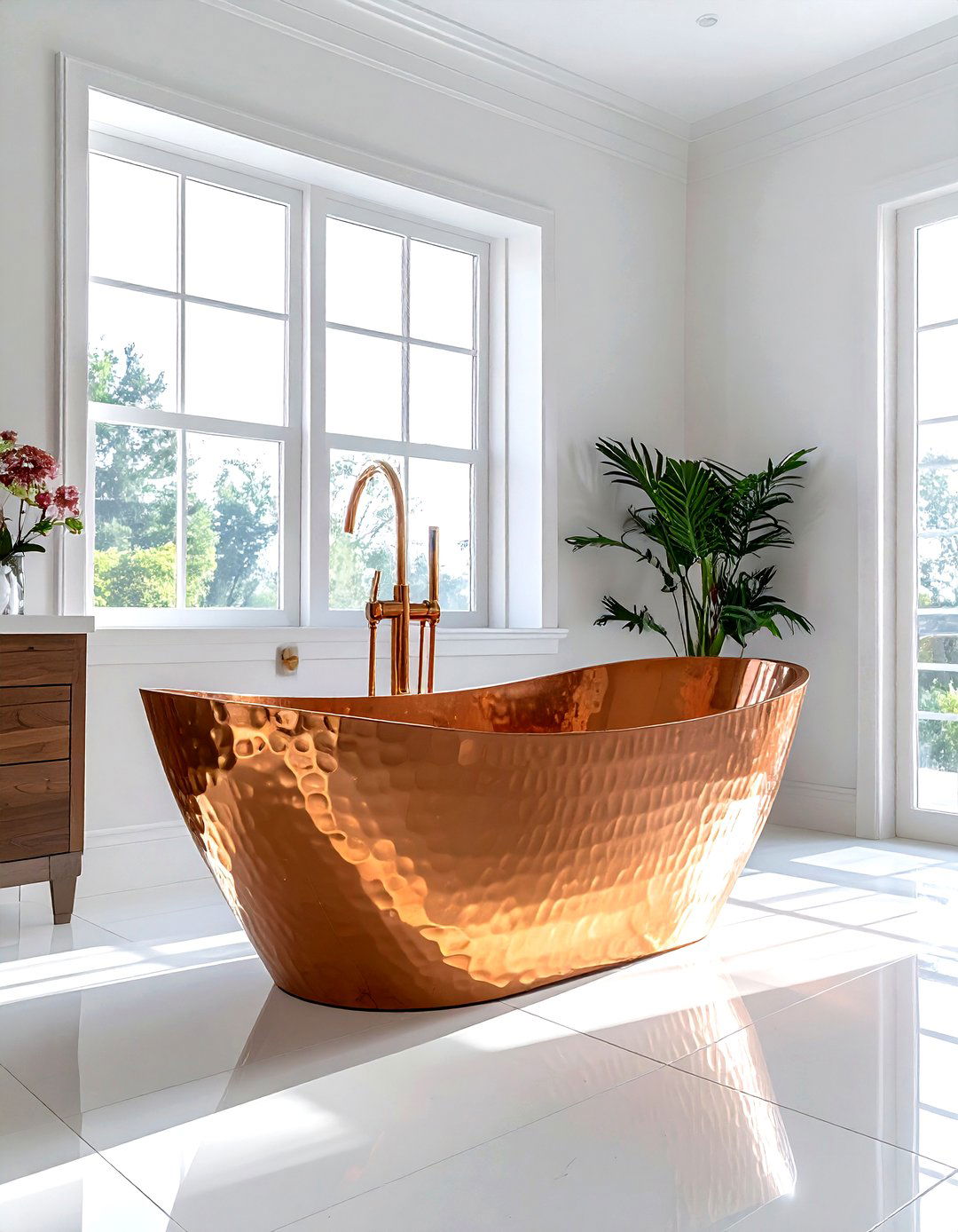 Copper Bathtub - 30 dramatic decor ideas