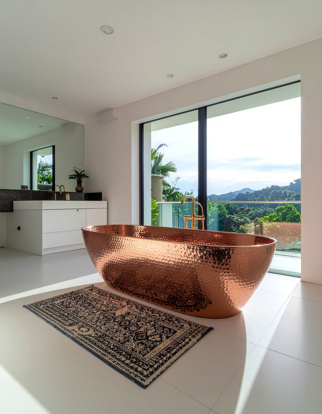 Copper Bathtub Centerpiece - 30 resort bathroom ideas