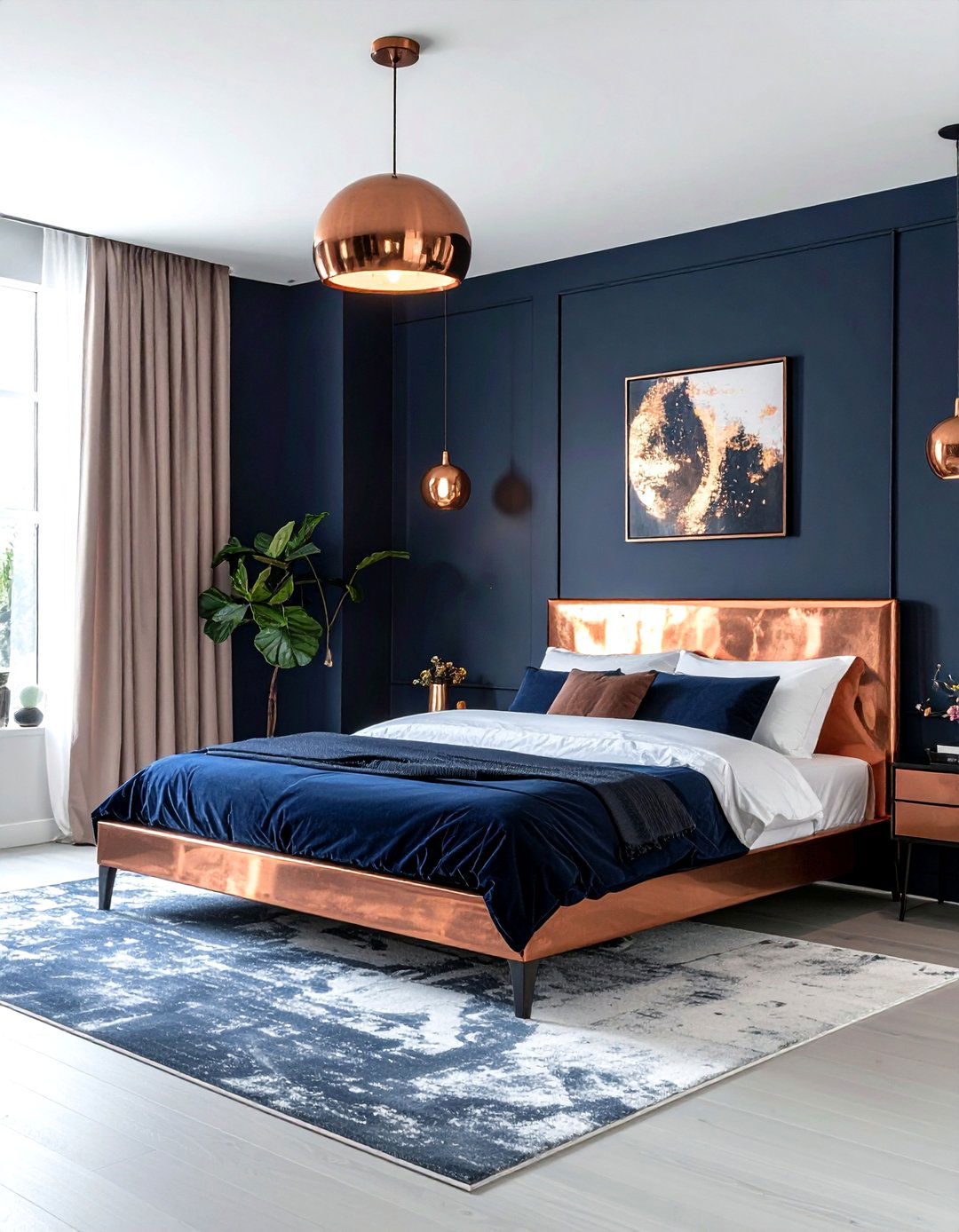 Copper Bedroom Accents - 30 bedroom accent color ideas