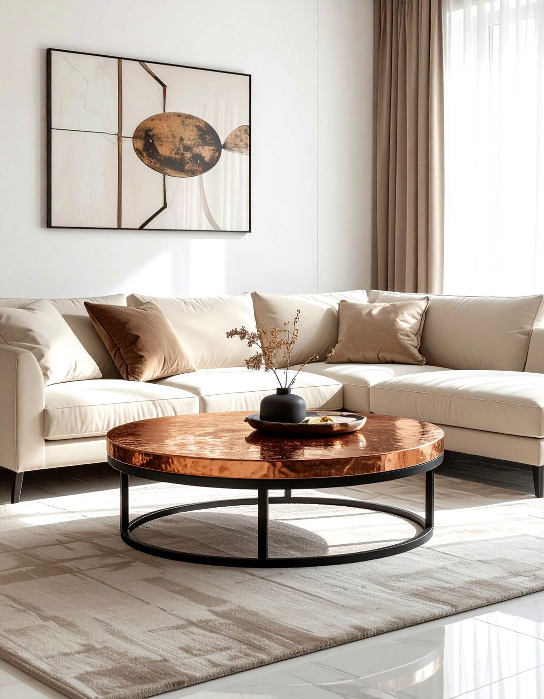 Copper Coffee Table - 30 copper accent ideas