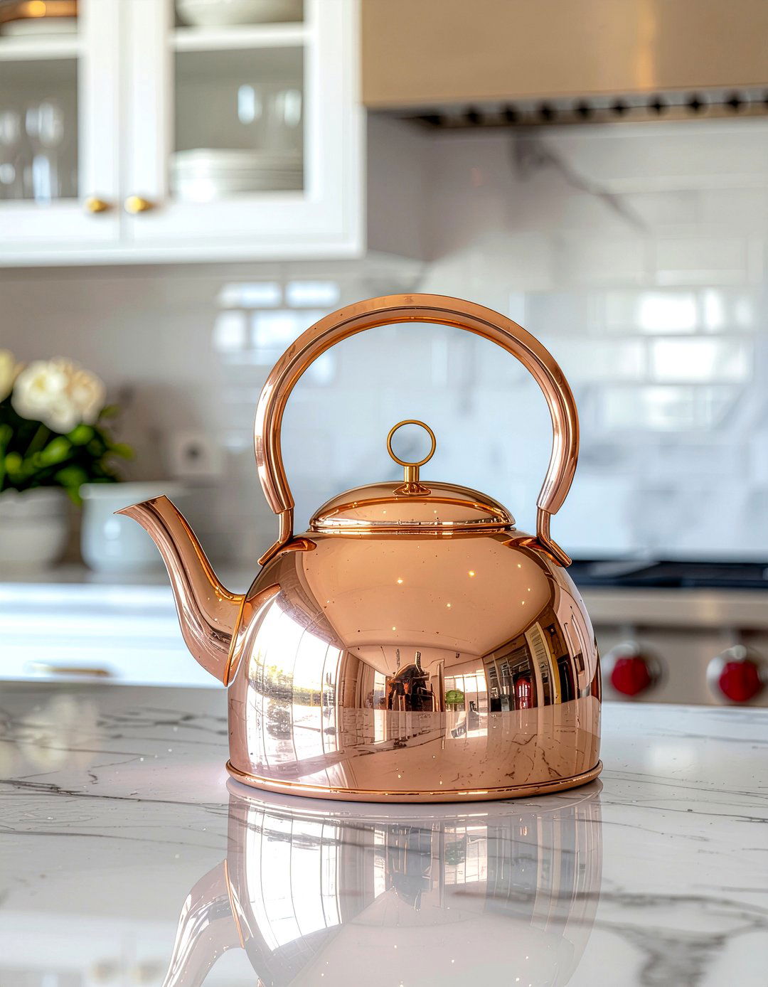 Copper Cookware - 30 kitchen countertop decor ideas