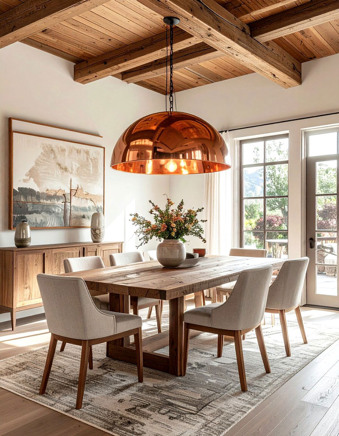 Copper Dining Room Chandelier - 30 Santa Fe dining room ideas