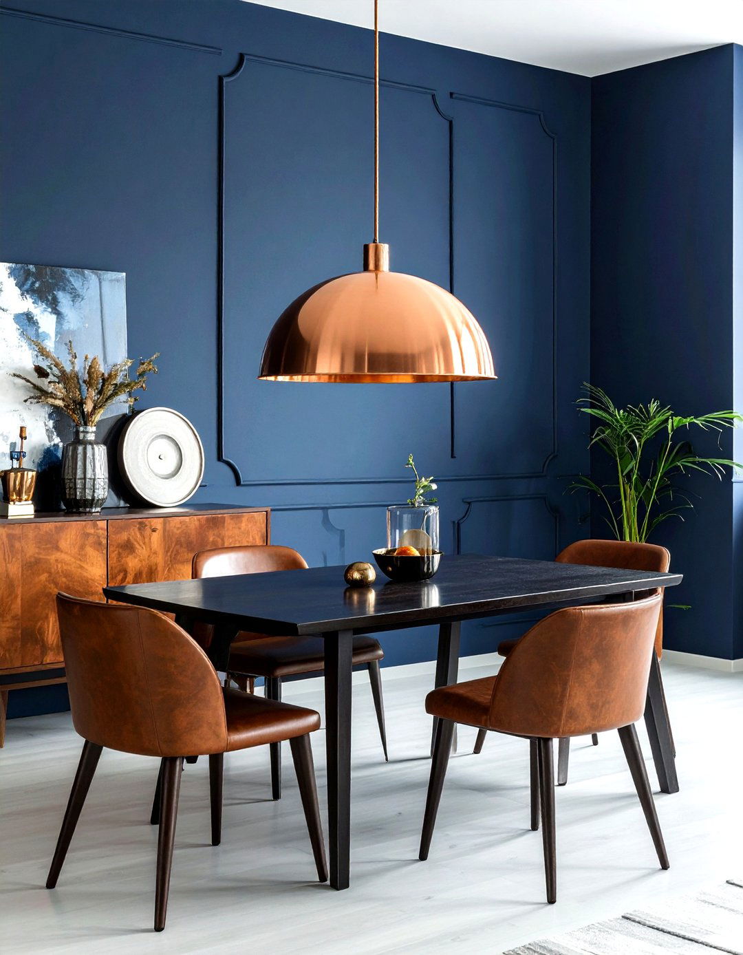 Copper Dome Light - 30 dining room task lighting ideas