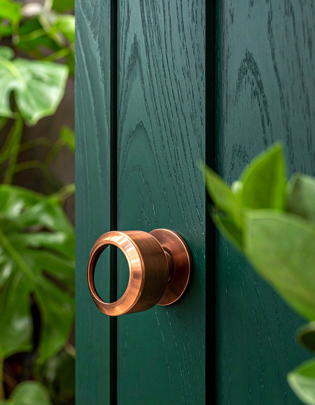 Copper Door Knob - 30 copper bathroom ideas