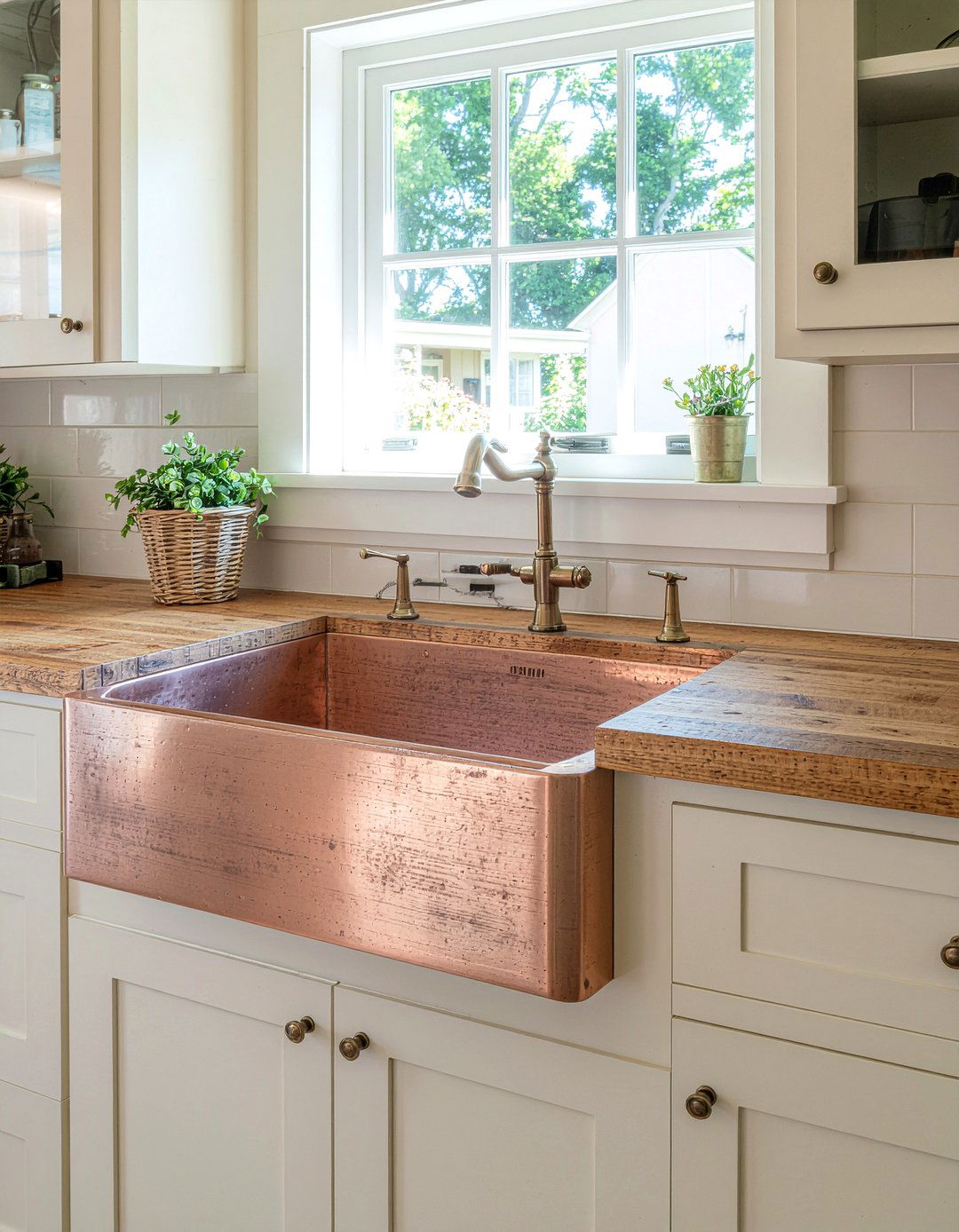 Copper Farmhouse Sink - 30 apron front sink kitchen ideas