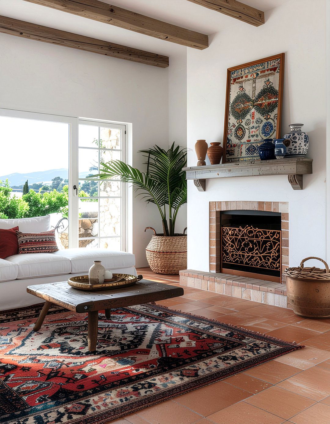 Copper Fireplace Screen - 30 fireplace screen ideas