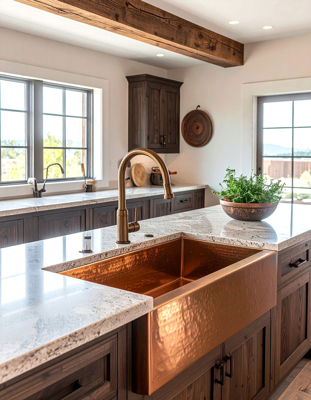 Copper Hammered Sink - 30 Santa Fe kitchen ideas