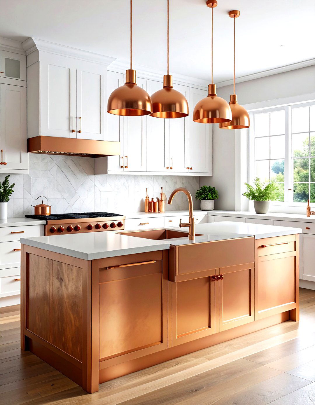 Copper Kitchen Accents - 30 lake house kitchen ideas